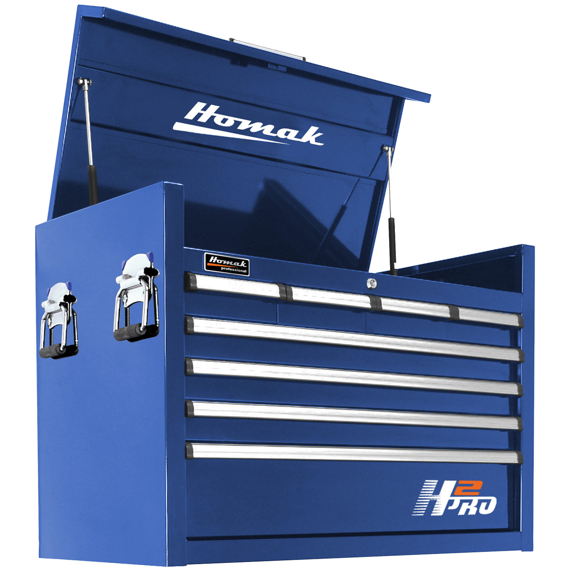 Homak H2PRO 36in. 8-Drawer Top Tool Chest, Blue, 35 1/4in.W x 21 3/4in.D x 24 1/2in.H, Model# BL02036081